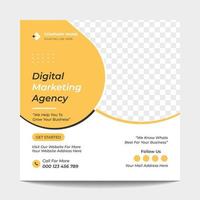 Modern Digital Marketing Agency Social Media Post Template Design. vector