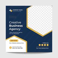 Corporate Marketing Agency Social Media Post Template Design. vector