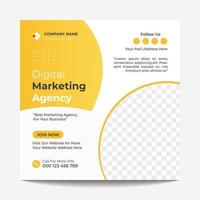 Modern Digital Marketing Agency Social Media Post Template Design. vector