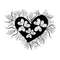 Creative love floral design vector