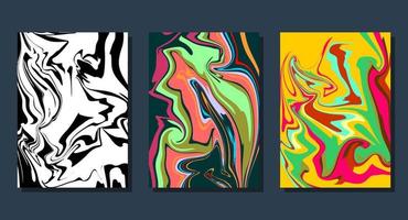 Liquid Abstract Background Pack Vector