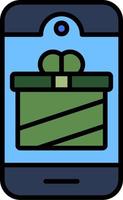 icono de vector de caja de regalo