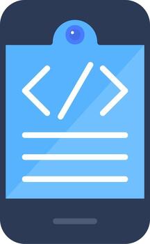 Mobile Coding Vector Icon