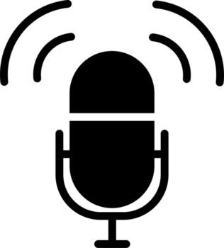 icono de vector de micrófono