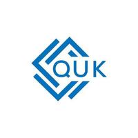 QUK letter logo design on white background. QUK creative circle letter logo concept. QUK letter design. vector