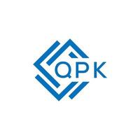 QPK letter logo design on white background. QPK creative circle letter logo concept. QPK letter design. vector