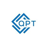 QPT letter logo design on white background. QPT creative circle letter logo concept. QPT letter design. vector