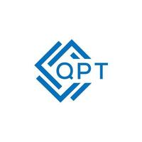 qpt letra logo diseño en blanco antecedentes. qpt creativo circulo letra logo concepto. qpt letra diseño. vector