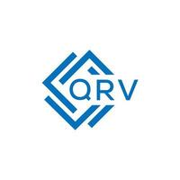 QRV letter logo design on white background. QRV creative circle letter logo concept. QRV letter design. vector