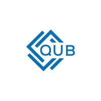 qub letra logo diseño en blanco antecedentes. qub creativo circulo letra logo concepto. qub letra diseño. vector