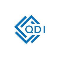 QDI letter logo design on white background. QDI creative circle letter logo concept. QDI letter design. vector