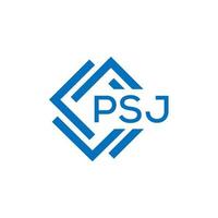 PSJ letter logo design on white background. PSJ creative circle letter logo concept. PSJ letter design. vector