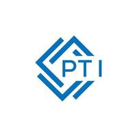 PTI letter logo design on white background. PTI creative circle letter logo concept. PTI letter design. vector