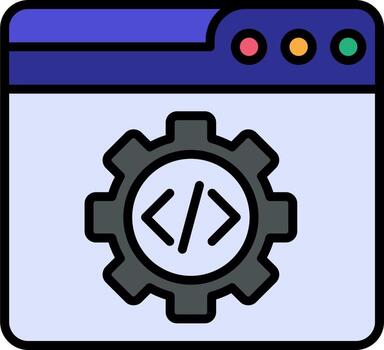 web código mejoramiento vector icono