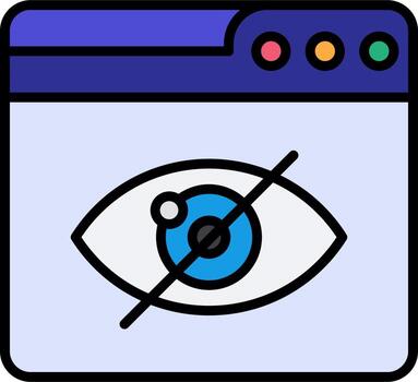 Web Hide Vector Icon