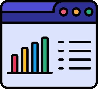 web Progreso gráfico vector icono