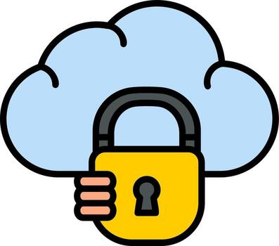 icono de vector de computación en la nube