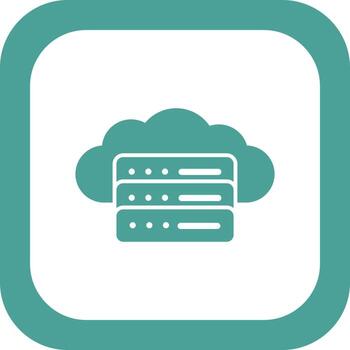 icono de vector de computación en la nube