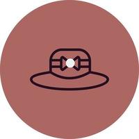 icono de vector de sombrero de pamela