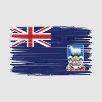 ilustración de vector de pincel de bandera de islas malvinas