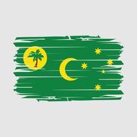 Cocos Islands Flag Brush Vector