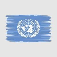 United Nations Flag Brush Vector Illustration