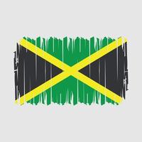 vector de pincel de bandera de jamaica