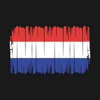 Netherlands Flag Brush Vector