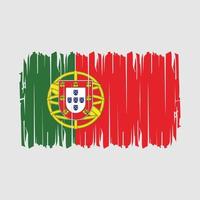 vector de pincel de bandera de portugal