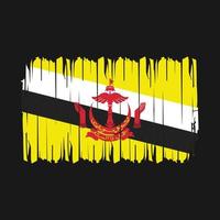 vector de pincel de bandera de brunei