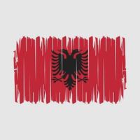 vector de pincel de bandera de albania