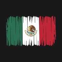 vector de pincel de bandera de méxico