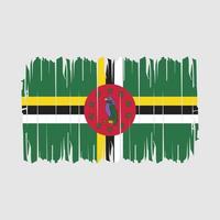 Dominica Flag Brush Vector