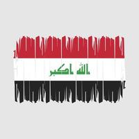 vector de pincel de bandera de irak