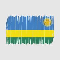 Rwanda Flag Brush Vector