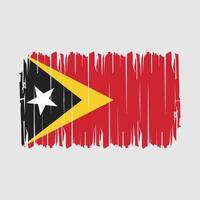 vector de pincel de bandera de timor oriental