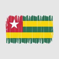 vector de pincel de bandera de togo