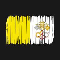 vector de pincel de bandera del vaticano