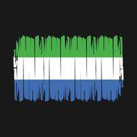 Sierra Leone Flag Brush Vector