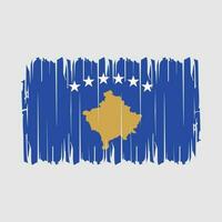 vector de pincel de bandera de kosovo