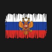 vector de pincel de bandera de rusia