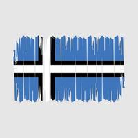 vector de pincel de bandera de estonia