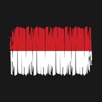 Monaco Flag Brush Vector