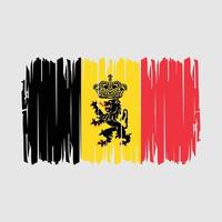 vector de pincel de bandera de bélgica