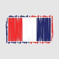 France Flag Brush Vector