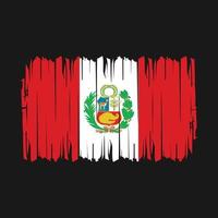 Peru Flag Brush Vector