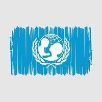 vector de pincel de bandera de unicef