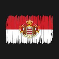 Monaco Flag Brush Vector