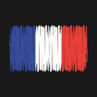 France Flag Brush Vector Illustration