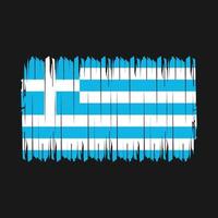 Greece Flag Brush Vector Illustration